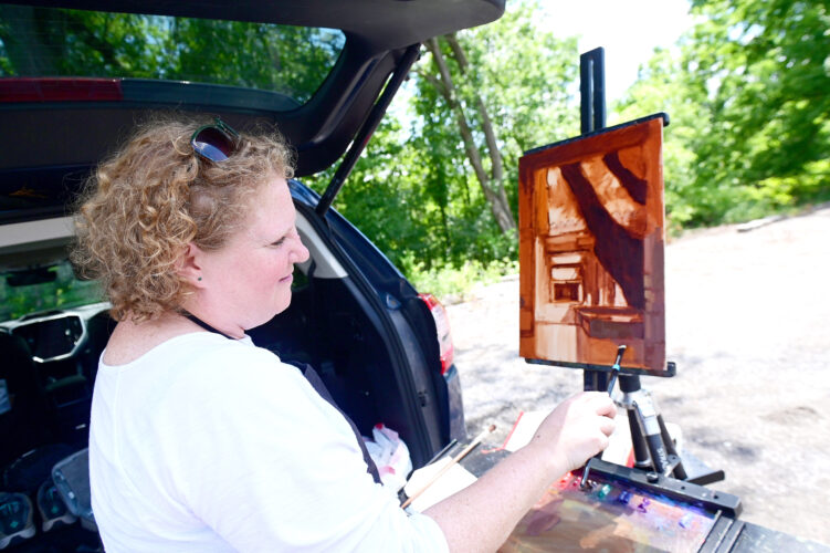 Painting in the park